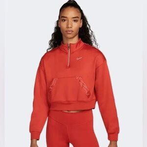 NWT Nike Therma Fit 1/2 Zip Women Training Hoodie size large (DQ5531-623)